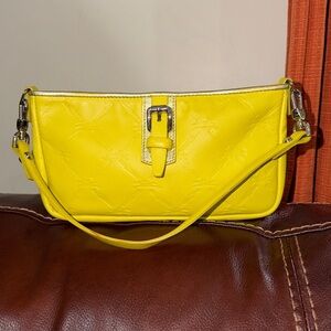 ‼️Longchamp Yellow Leather Pochette Shoulder Bag